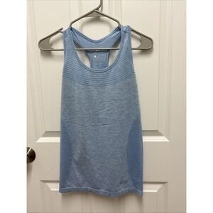 NIKE Dri-FIT Knit Women's Running Tank Top Chalk‎ Blue/Heather 718567-486 Large